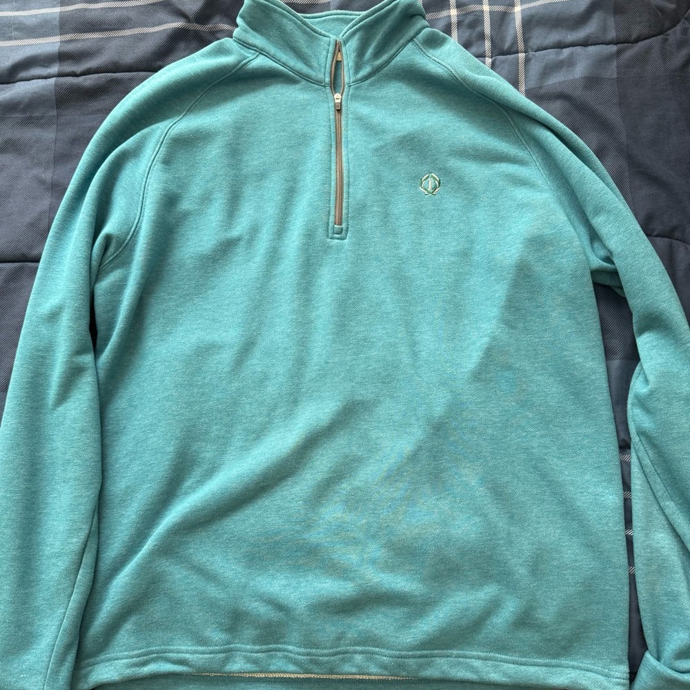 Men's Teal Quarter-Zip Sweater